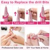 Electric Nail Drill, Urbuti 35000RPM Professional Nail Drill Machine, Portable Rechargeable File Machine Set for Acrylic Gel Nails, Manicure Pedicure Tools for Home and Salon Use(Colorful)