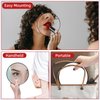 Round 30X Magnifying Mirror, 6inch Magnified Mirror with 3 Suction Cups, Compact Magnifying Mirror and Tweezers, 30X Travel Magnification Mirror for Makeup,Shaving,Blackhead Blemish Removal(Black-30X)