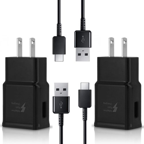 OEM Adaptive Quick Fast Charger Compatible with OnePlus 7 Pro Plus Full 15W Power Certified USB Type-C 5Gbps Data Cable. (2 Pack! / Black / 4FT, 1.2M)
