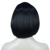 Aimole 8" Short Straight Bob Wigs with Cute Bangs Women Hair Natural Synthetic Wig(2 Darkest Brown)