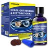 SHIELDOM Car Headlight Restoration Kit Restorer for Auto Headlamp Cleaner Renewal Set of | 3X Sandpaper | 1x Sponge | 1x Towel | Remove Scratches Yellowing and Oxidation - 30ML