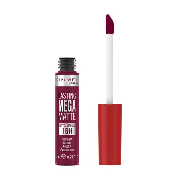 Rimmel London Lasting Mega Matte Liquid Lipstick, Long-Lasting, Hydrating, Vegan Formula - 940 - Rock me Purple, 0.25oz