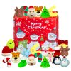 24 Pcs Christmas Mochi Squishy Toys,Mini Cute Squeeze Toy Stress Reliever Anxiety Packs for Kid Party Favors,Christmas Miniatures (Christmas)