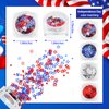 12 Boxes Independence Day Star Glitters Holographic Nail Art Decals Red Blue Silver Mixed Star and Hollow Star Shaped Nail Sequins 4th of July Nail Decals for DIY Nail Art Eye Face Body Decor Crafts