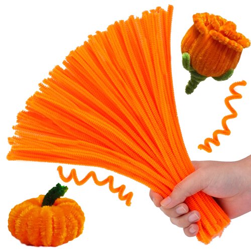 Hssugi Pipe Cleaners, 100PCS Christmas Pipe Cleaners Craft Supplies, Golden Pipe Cleaners Bulk Fuzzy Sticks for DIY Art and Craft Projects Home Decoration