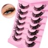 7 Pairs Fox Eye Lashes Flu-ffy 20mm Cat-Eye Lashes Curly Volume Eyelashes Faux Mink Lashes that Look Like Extensions Lashes Wispy False Eyelashes Natural Look(Fox-17)