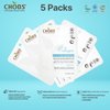 CHOBS Collagen 5 Pack Biodegradable Cellulose Lyocell Sheet Face Mask, Pore Minimizing, Improve Elasticity, Deep Moisturizing, Certified Vegan, Plant Based, Korean Skin Care