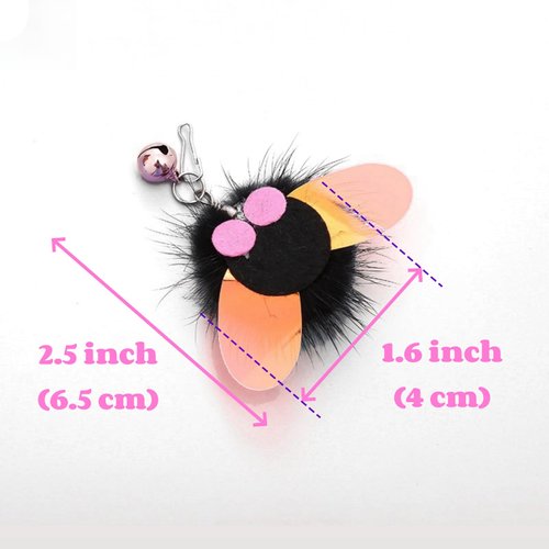 Selxran 6 PCS Cat Toy Refills Retractable Wand Toy Cat Feather Toy for Indoor Cats to Chase and Exercise