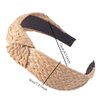 Lvyeer 3 pack Straw Headbands Fashion Rattan Wide Head Band Boho Headband Summer Bohemian Woven Hair Head Bands Hair Band for Woman Girl Hair Accessories