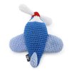 Cotton Crochet Squeaky Dog Toy - Airplane