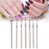 Nail Drill Bits Set, 6pcs/set Diamond Sand Nail Files Drill Cuticle Polishing Bit Nail Grinding Head Electric Manicure Set for Removing Acrylic Nails Gel Home Salon Use(03)