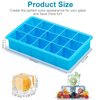 2 Pack Ice Cube Trays, ZDPMK Silicone Easy Release Flexible Molds 15 Ice Cubes Tray for Freezer，Cocktail，Whiskey，Reusable & BPA Free