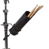 String Swing Drum Stick Holder - Stagehand Drumstick Container Bag Holds up to 8 Pairs of Zildjian Vic Firth ARLX and Vater Drumsticks - Two Clamps Attach Securely to Microphone & Cymbal Pole