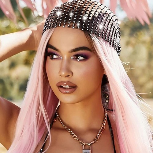 Rhinestone Mesh Headband Rhinestone Head Scarf Sparkly Wide Head Scarfs Crystal Nightclub Headscarfs Stretchy Black Headwrap Rave Party Head Wraps Rave Hair Accessories for Women Girls