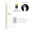 DRomance Ivory Flameless Taper Candles with Remote and Timer 6 Pack Battery Operated LED Flickering Taper Candles Real Wax Dimmable Light Dinner Wedding Holiday Decor(0.78" D x 9.64" H)