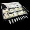 BeYou Natural Long Stiletto 500pcs Artificial Fake Nail Tips With Clear Plastic Case,10 Sizes 28510 For Nail Salon Nail Shop