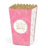 Big Dot of Happiness Pink Twinkle Twinkle Little Star - Baby Shower or Birthday Party Favor Popcorn Treat Boxes - Set of 12