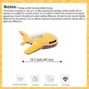 AUCOOMA Plush Stuffed Airplane Model Toys, Soft Aircraft Stuffed Pillow, Gifts for Boys Kids Birthday Gifts,Yellow 15.7"