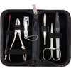3 Swords Germany - brand quality 6 piece manicure pedicure grooming kit set for professional finger & toe nail care scissors clipper fashion leather case in gift box, Made in Solingen Germany (83202)