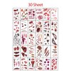 Halloween Face Tattoos Zombie Makeup Tattoos Temporary Halloween Burn Prank Tattoo Stickers Halloween Simulation Horror Fake Wounds Waterproof Scars Halloween Temporary Tattoos 30 Sheet