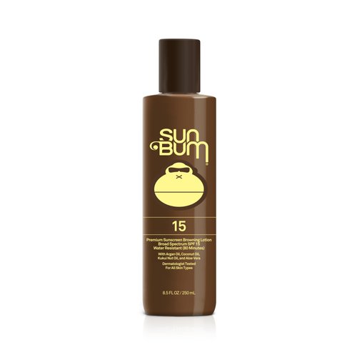 Sun Bum SPF 15 Browning Body Lotion | Water-Resistant Broad Spectrum Moisturizing Tanning Lotion with Vitamin E | Hawaii 104 Act Compliant (Octinoxate & Oxybenzone Free) | 8.5 Fl Oz