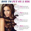 Chuangdi 50 Pcs Wig Cap Mesh Net Stocking Wig Cap Stretchy Nylon Liner Weaving Close End Fishnet Wig Cap for Women Men(Black and Light Brown)