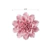 Insiswiner Handcrafted Ceramic Flowers Sculpture Home Hanging 3D Wall Art Decor Decoration Pink Peony 4.7"