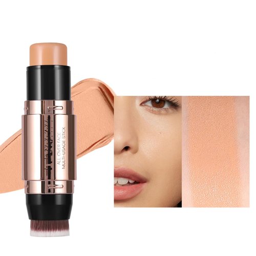 MAEPEOR Cream Bronzer Sitck 15 Colors Contour Stick Face Sculpting Long Lasting Highly Pigmented SweatProof Face Bronzer Makeup (Color 04)
