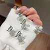 Ylapagne 20 Pcs Hair Claw Clips for Women 0.8 Inch Metals Butterfly Mini Cute Fashion Hair Accessories Small Claw Clips Sliver Colors