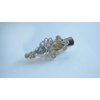Generic Small blue and golden yellow stone metal alligator hair clip for fine thin hair (Clip Quantity: 1 Clip)