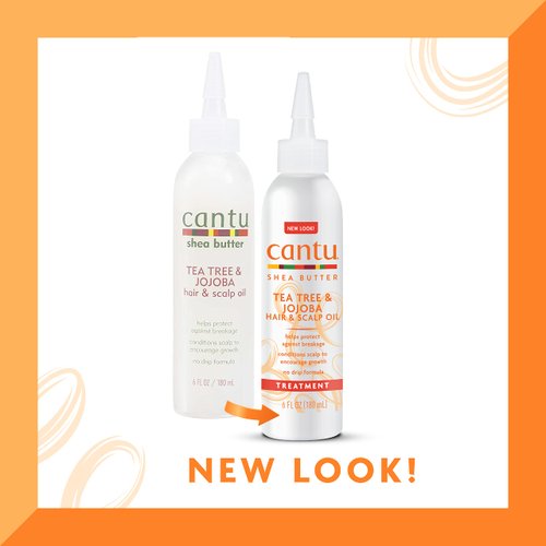 Cantu Hair & Scalp Oil with Shea Butter, Jojoba & Tea Tree, 6 fl oz (Packaging May Vary)