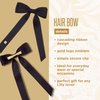 Lilly Pulitzer Hair Bow for Women with Gold Logo, Clip In Hair Accessories for Adults, Black