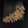 JWICOS Bride Wedding Hair Comb Silver Crystal Headpieces Bridal Hair Clip Side Comb Wedding Hair Accessories for Women and Girls (Gold)