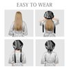 OLESILK Silk Bonnet Silk Hair Wrap for Sleeping Bonnet for Women, Double Layer Reversible Adjustable Hair Wrap for Curly Frizzy Hair, Black