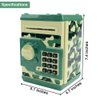 Brekya Mini ATM Piggy Bank Security Machine Best Gift for Kids,Electronic Code Piggy Bank Money Counter Safe Box Coin Bank for Boys Girls Password Lock (Camouflage Green)