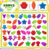 80 PCS Squishy Colorful Animals Toy Touch Sensory Stress Relief Goodie Bag Classroom Prizes Birthday Gifts for Boys and Girls