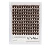Dedila Brown Cluster DIY Eyelashes Extensions 120pcs Individual Wide Stem False Lashes Makeup False Eyelashes Tools (12mm)