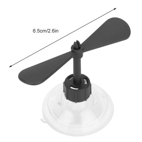 Aramox Bike Helmet Propeller, Decorative Helmet Suction Cup Rubber and Plastic Motorcycle Helmet Propeller Rubber & Plastic(Black)