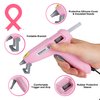 WORKPRO Mini Hot Glue Gun with 20 Pcs Hot Glue Sticks, Glue Gun Kit for Decorations, Arts, Crafts, School DIY Projects and Home Repairs- Pink Ribbon