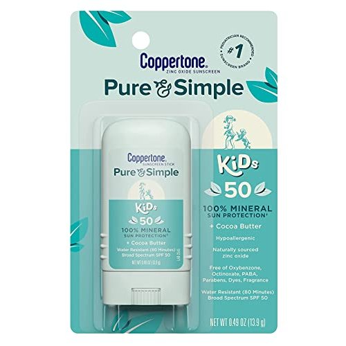 Coppertone Kids Sunscreen Stick Broad Spectrum SPF 50.46 Ounces Each (2)
