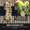 LOGOFUN Bird Parrot Toys Natural Wood Chewing Toy with Pinecone Bird Cage Bite Toy for Small Parakeets Cockatiels Conures Finches Budgie Parrots Love Birds