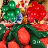 100pcs Christmas Red Green Balloons 12 Inch Latex Balloons for Christmas Birthday Baby Shower Party Decorations