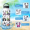 Tisaindor 100PCS Panda Stickers,Water Bottle Stickers,Cute Stickers, Stickers for Kids, Stickers for Kids Classroom,for Luggage, Teaching Rewards，Skateboard，Laptop Sticker (Pandas)