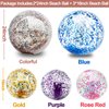 TURNMEON 5 Pack Sequins Beach Ball Jumbo Pool Toys Balls 16 Inch 24 Inch Giant Confetti Glitters Inflatable Clear Beach Ball Swimming Pool Water Beach Toys Outdoor Summer Party Favors for Kids Adults