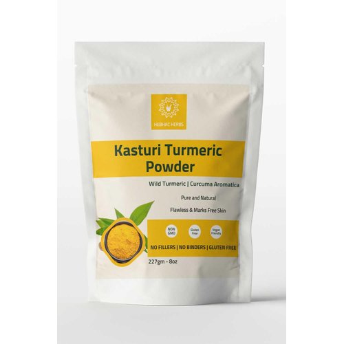 Kasthuri Manjal Powder for Skin and Face Care| Wild Turmeric powder | Curcuma Aromatica | Helps Acne skin (7 oz)