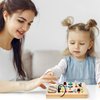 TOMYPONY Montessori Busy Board with LED Light 17 Lights Toddler Switch Board Wooden Baby Button Light Up Toy for Baby Kids