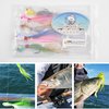 OROOTL Bucktail Jigs Saltwater Hair Jigs, 5pcs Bucktail Fishing Lures Surf Fishing Jigs Bucktail Hair Jigs for Bass Striper Flounder Snook Bluefish Halibut Redfish Fishing 1/4oz-2oz