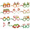 Konsait Christmas Glasses 24 PCS Christmas Party Glasses, Christmas Kids Party Favors Christmas Paper Glasses Adult Party Favors Christmas Party Favors Reindeer Christmas Tree Glasses 12 Styles