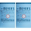 Mrs. Meyer’s Clean Day Dryer Sheets, Rainwater Scent, 80 Ct. (2 Pack)