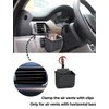 Car Air Vent Storage Bag Organizer Pocket Sunglass Holder Car Mount Phone Holder Coin Key Card Case Organizer with Hook- Black